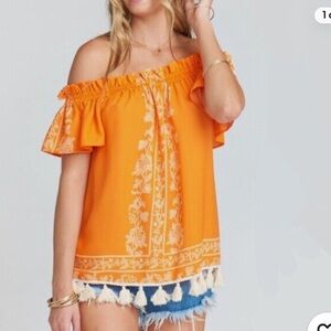 NWT Show Me Your Mumu Woodstock Tassel Top